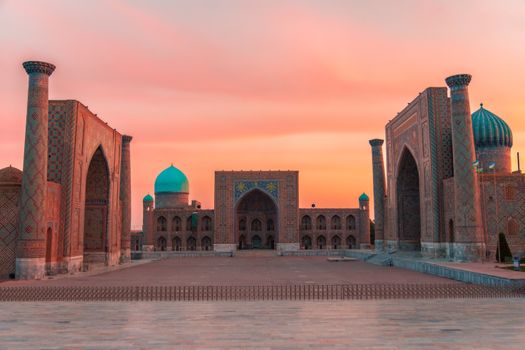 Samarkand Registan at dawn — Silk Road — Uzbekistan