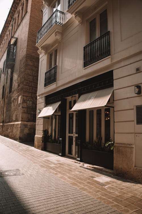 Sunlit Pavement near Building