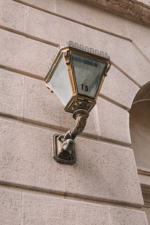 Vintage Lamp on Building Wall