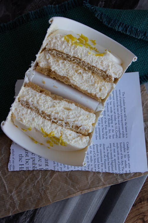 Cake with Whipped Cream Packed in a Box 