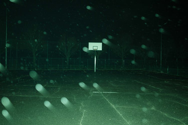 Basketball Court At Night