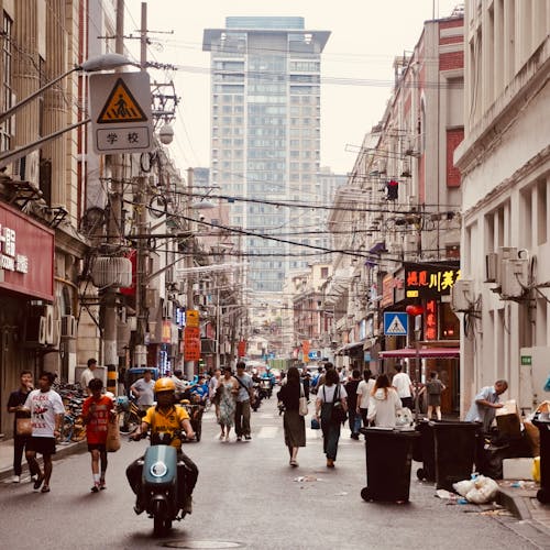 Pedestrians on Shanghais Street