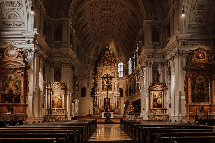 Interior Of St Michaels Church In Munich, Germany