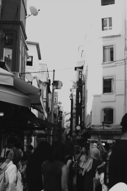 Crowd on Narrow Street