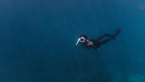 Underwater Picture of a Man Diving 