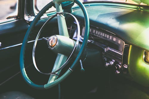 Blue Car Steering Wheel