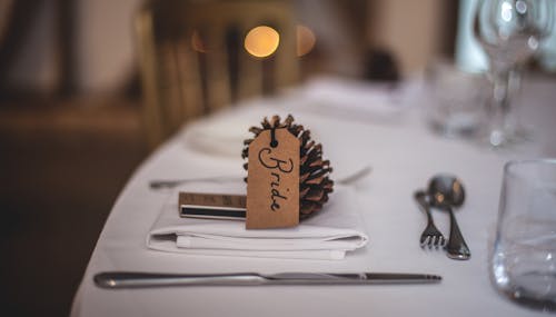 Gray Stainless Steel Knife, Spoon and Fork on Table