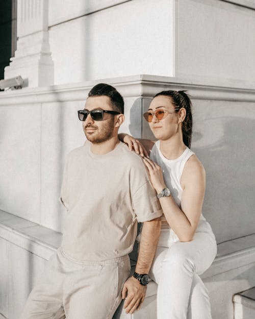 Casual Style Couple Wearing Sunglasses