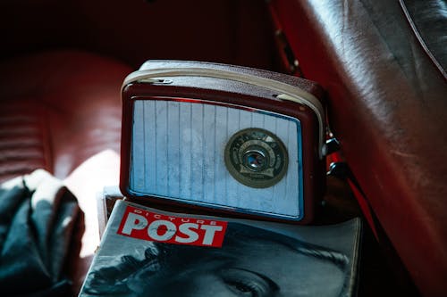 Gray and Brown Camera Beside Picture Post Magazine