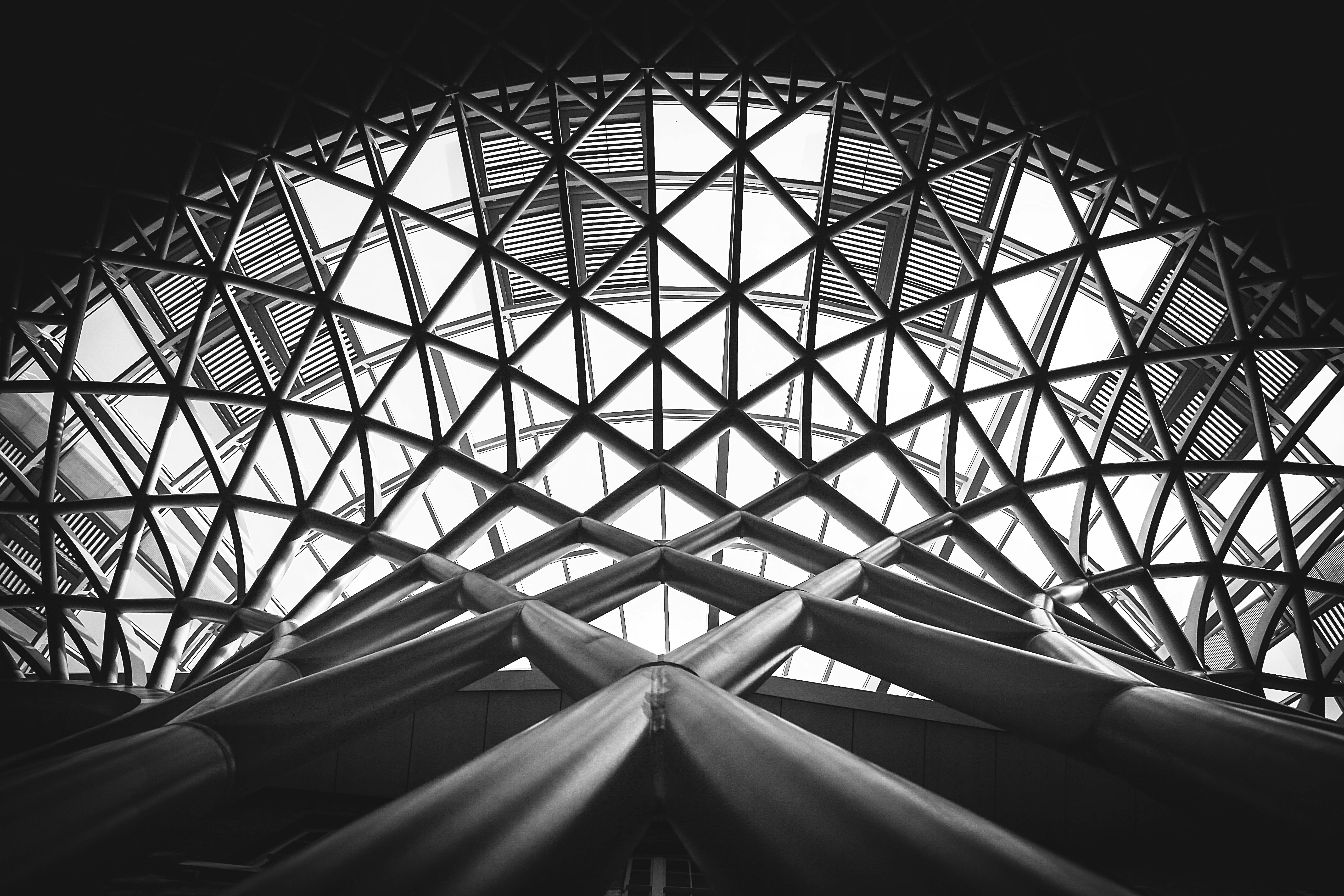 Free stock photo of architecture, black-and-white, building