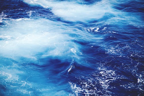 Free White and Blue Body of Water Stock Photo