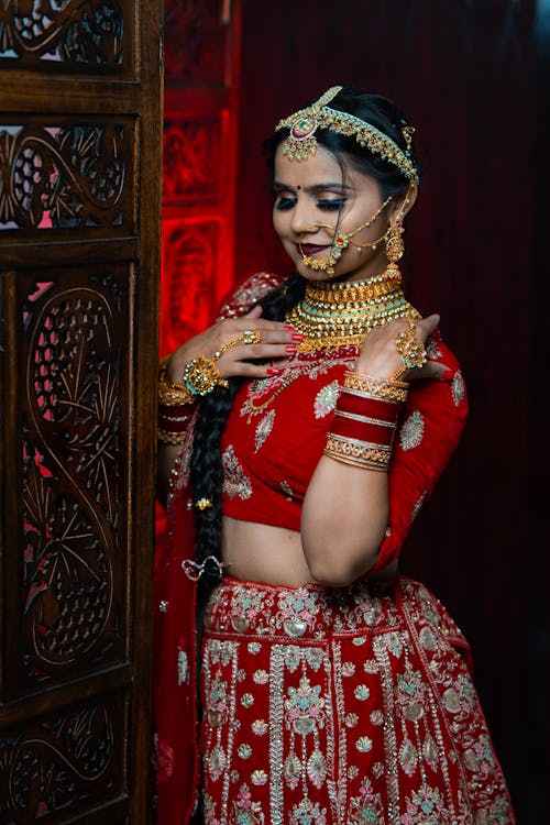 Woman in Traditional Indian Clothing