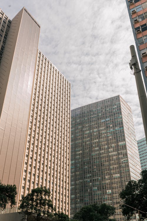 Low Angle View of Office Buildings 