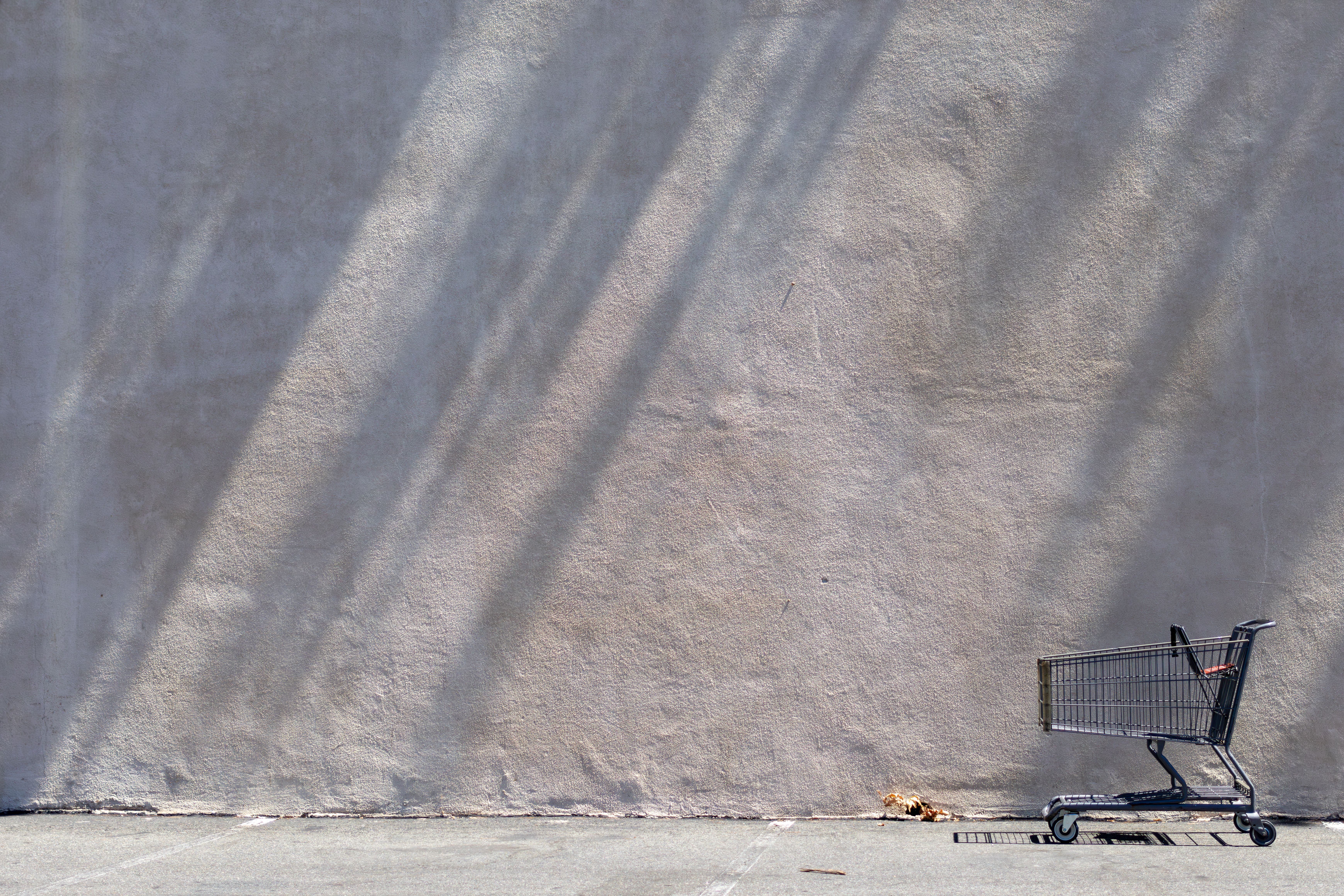 Shopping Cart on a Parking Lot