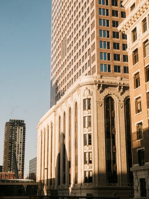 Free Stunning view of Calgary's urban skyline featuring elegant skyscraper facades and historical architecture. Stock Photo