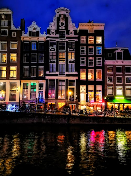 Foto profissional grátis de Amsterdã, canal, cor