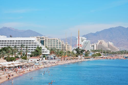 Beach and Sea Shore in Eilat in Israel