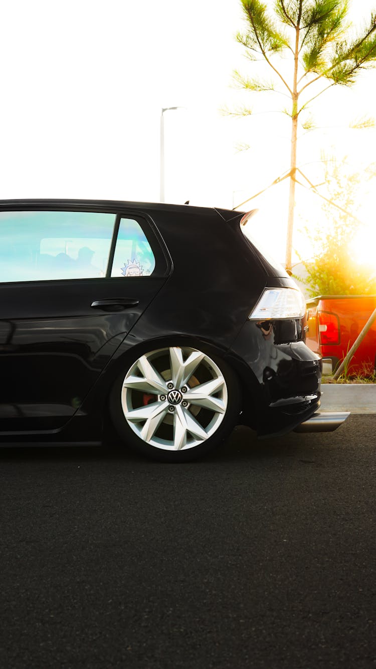 Tuned, Black Volkswagen Golf