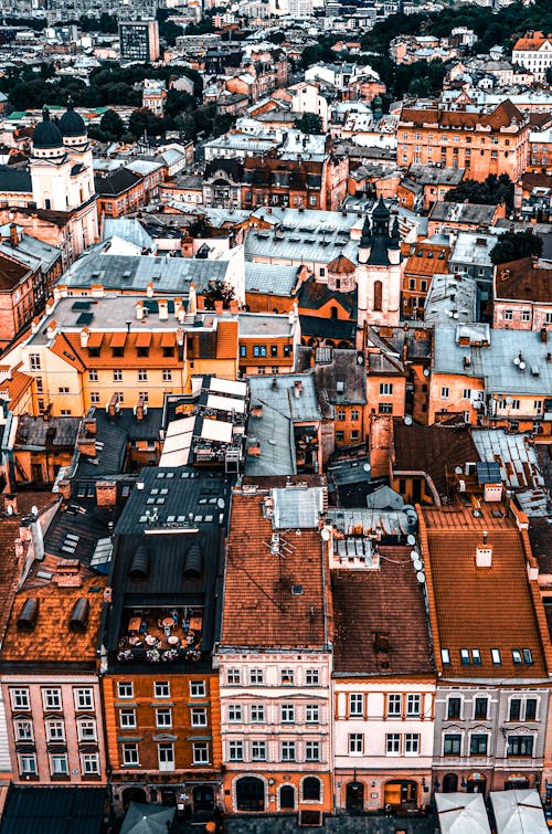 Foto d'estoc gratuïta de ciutat, edificis, foto des d'un dron