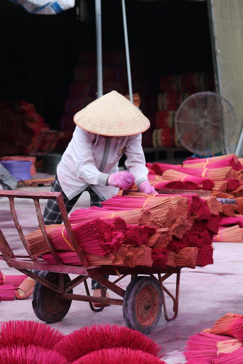 Man Bundling Incense