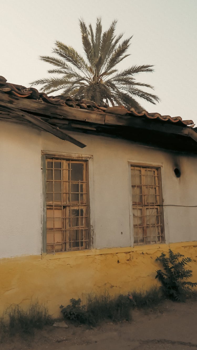 White Wall Of House In Village