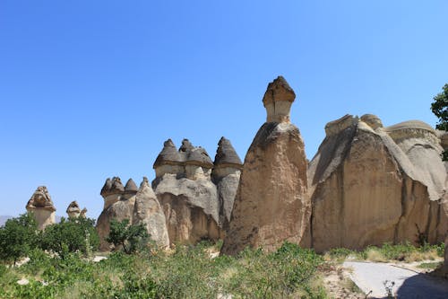 Kostnadsfri bild av cappadocia, fairy skorstenar, gräs