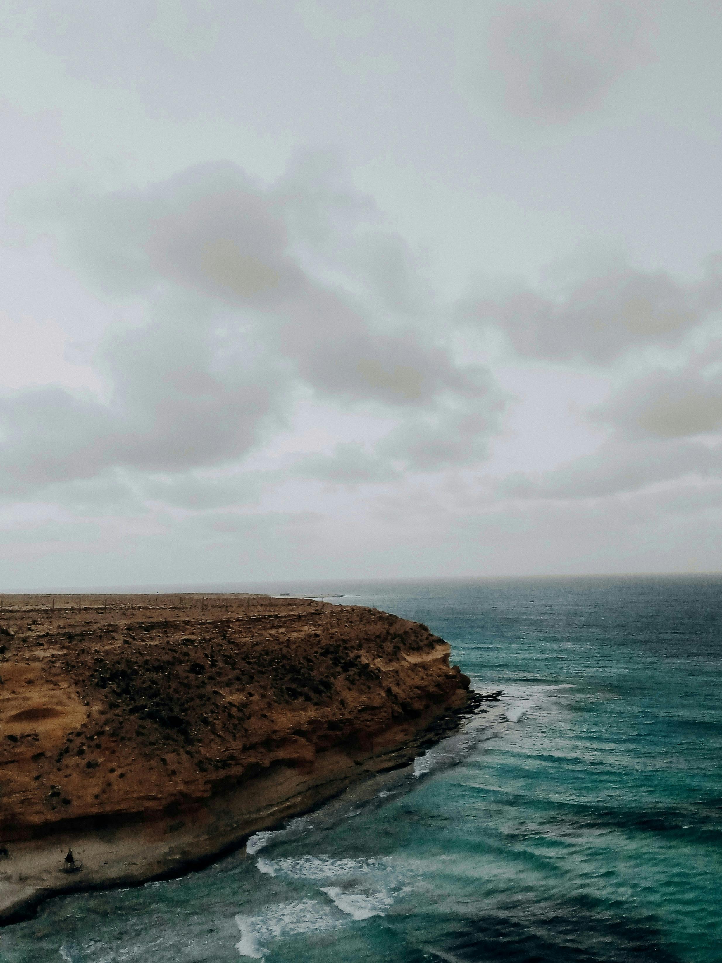 seashore on gloomy day