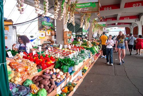Vegetables on Stall at Market