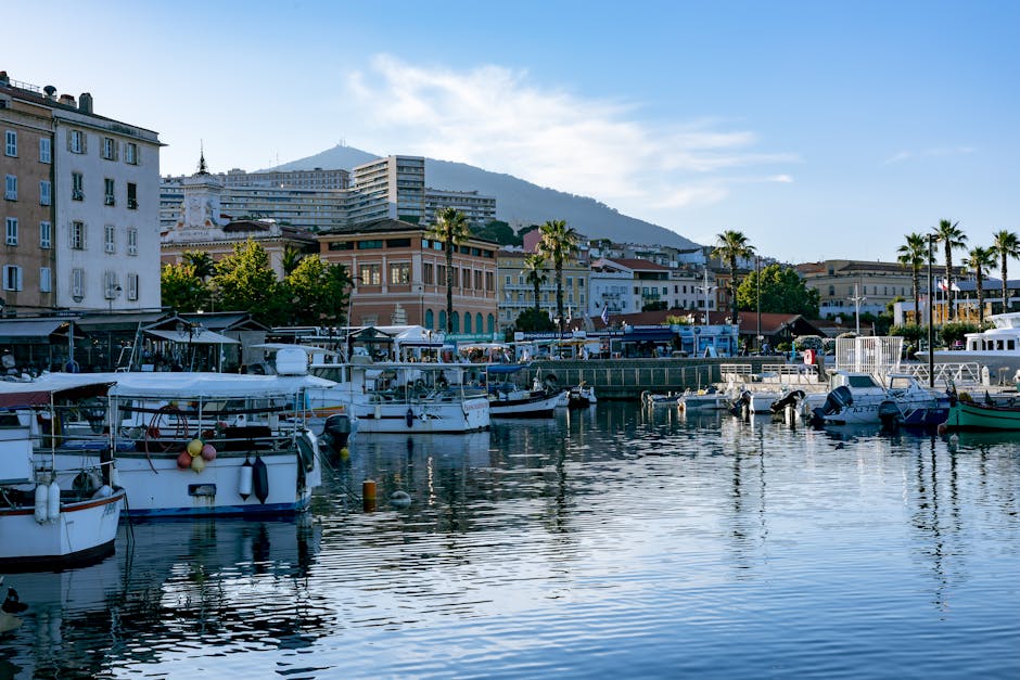 View of the Port of Ajaccio, Corsica, France