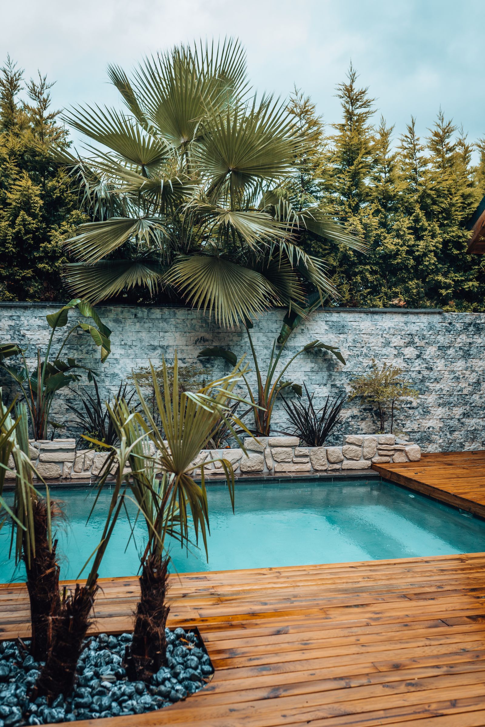 Resort-style outdoor living with pool