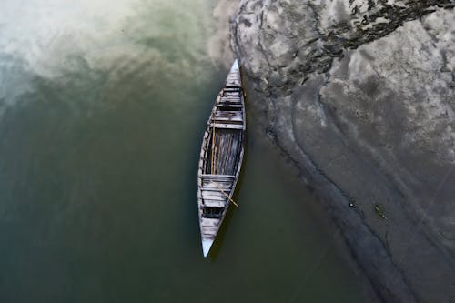 Základová fotografie zdarma na téma člun, jezero, letecký snímek