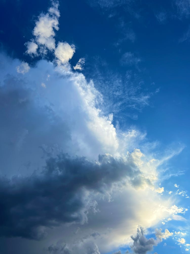 Dark Clouds Against Blue Sky 