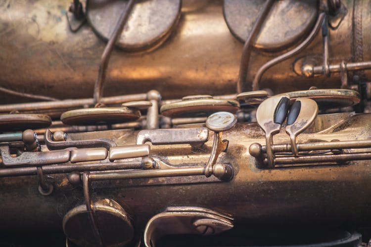 Closeup Of A Vintage Metal Instrument