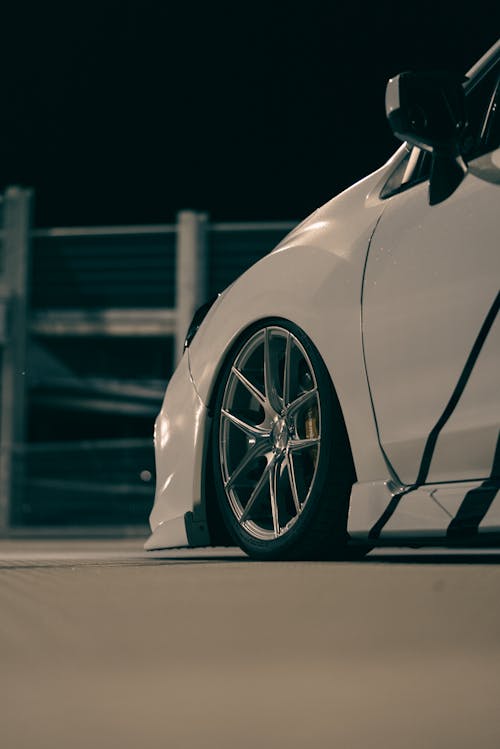 Close-up of the Front of a Modified Subaru WRX