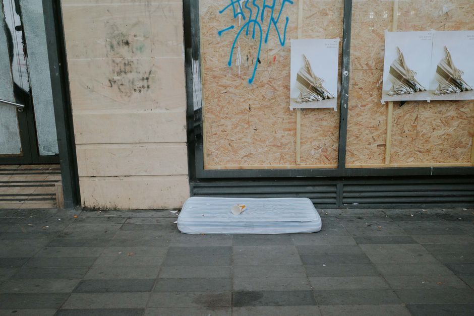 abandoned building mattresses posters