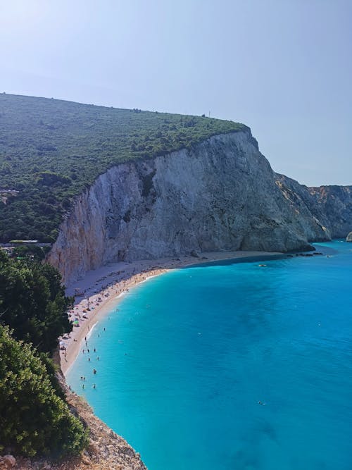 Scenic View of a Beach and a Cliff