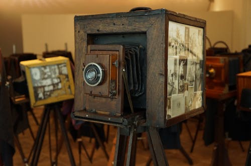 Máquinas fotográficas antigas lambe-lambe
