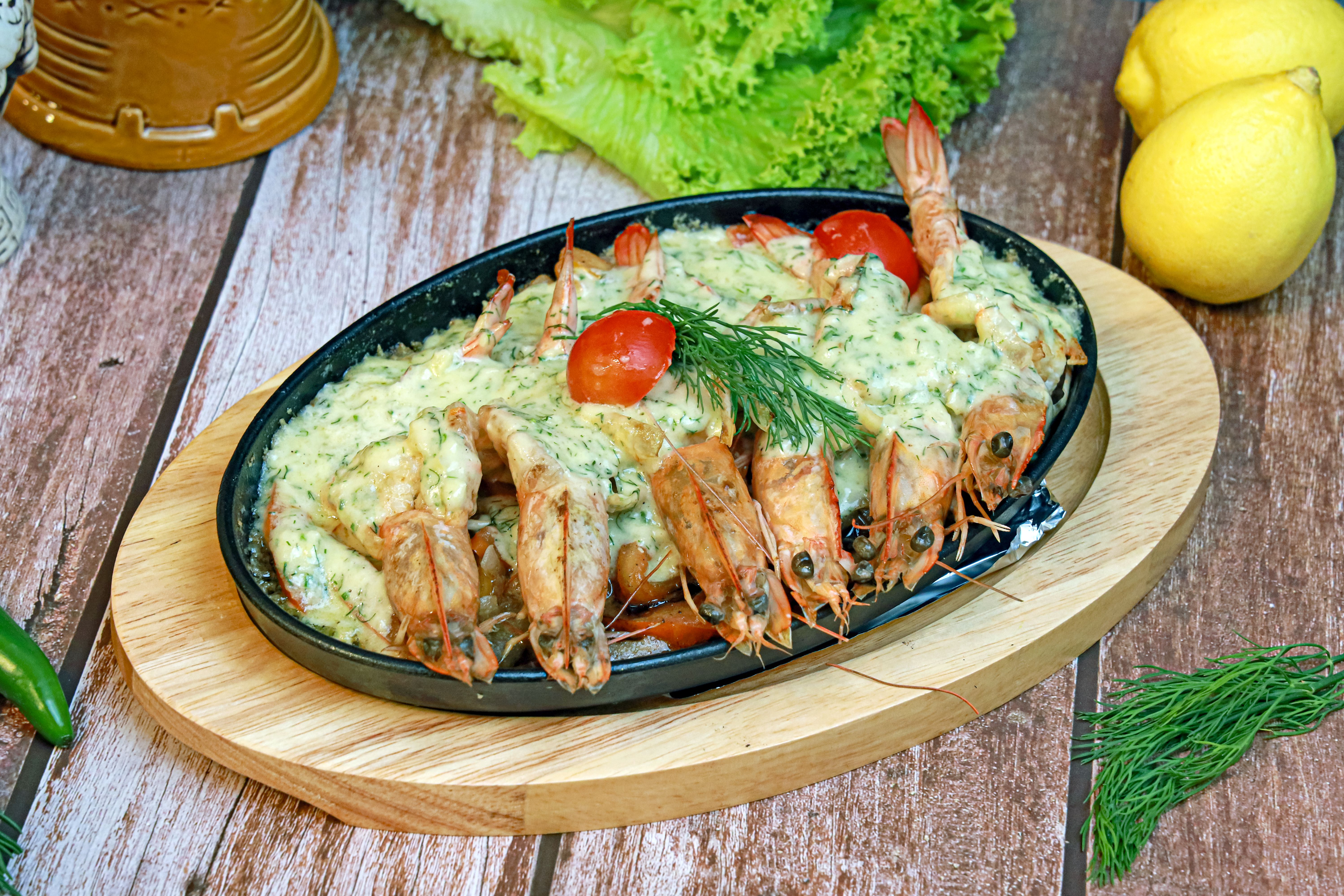 Coconut Shrimp with Charred Asparagus