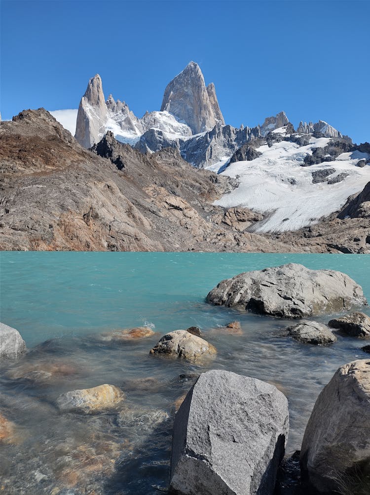 Fitz Roy Glacier And Lake