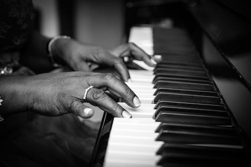Free Pianist Playing the Piano  Stock Photo