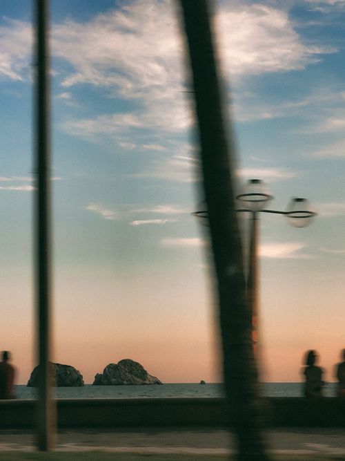 Free Beach sunset on film Stock Photo