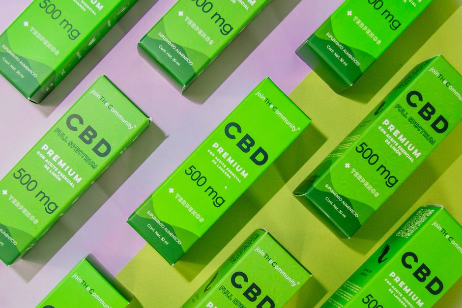 premium custom CBD boxes on a retail counter premium custom CBD boxes on a retail counter