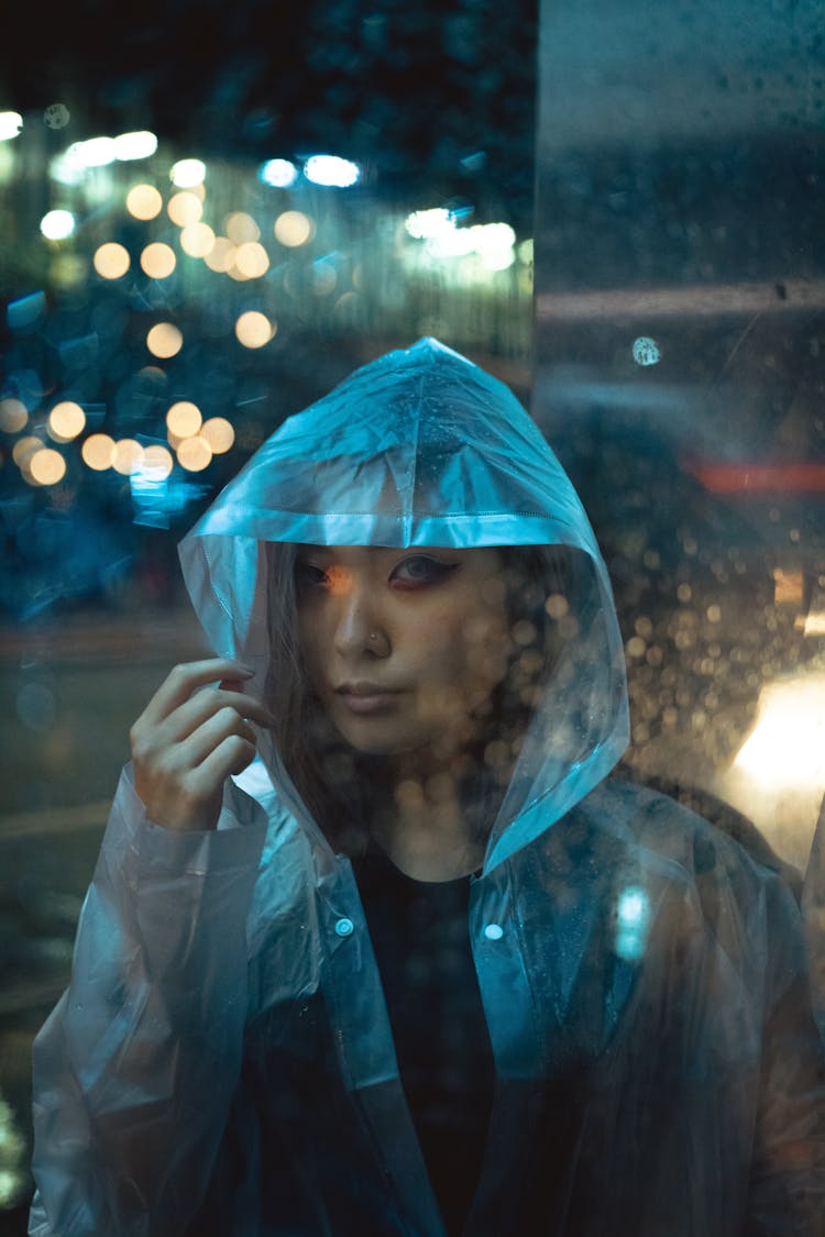 Woman In Raincoat 