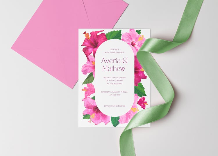 Close Up Of An Invitation Card