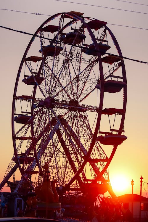 Sunset Sunlight over Ferris Wheel
