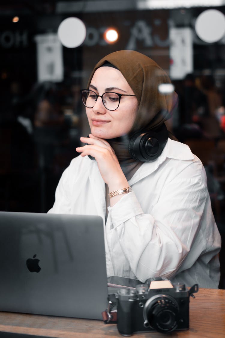 Portrait Of A Woman Editing Photos