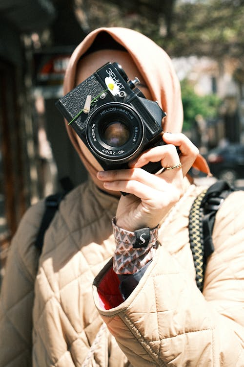 Woman Using a Camera 
