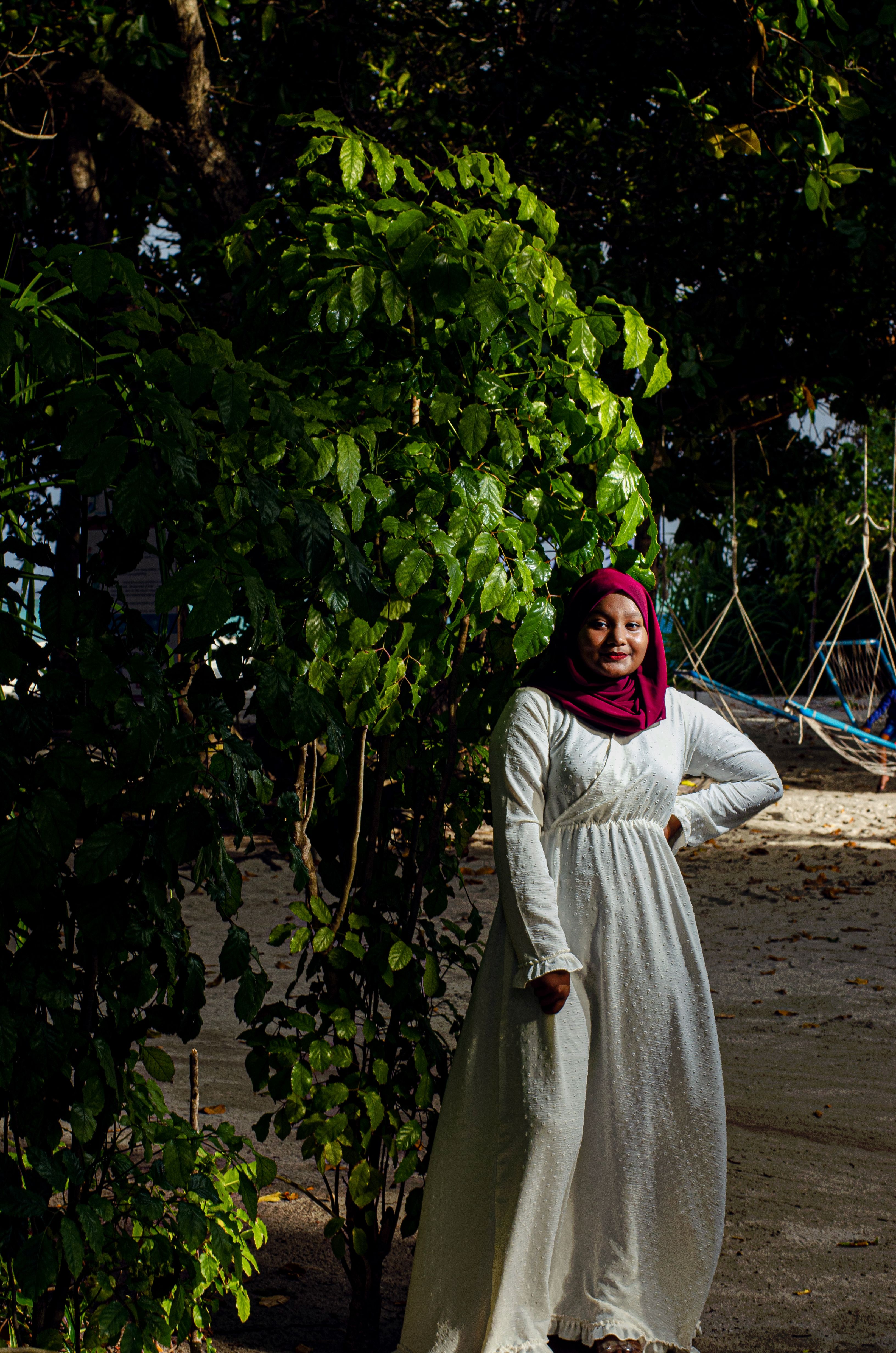 Woman in Hijab Standing and Posing · Free Stock Photo