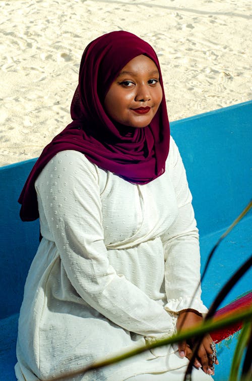 Woman in Hijab Sitting