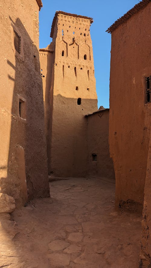 Vintage Buildings in Town in Morocco